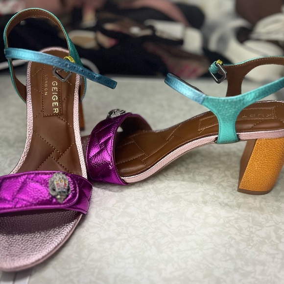 Kurt Geiger Pink and Blue Heels Vibrant Elegance - Picture 3 of 3